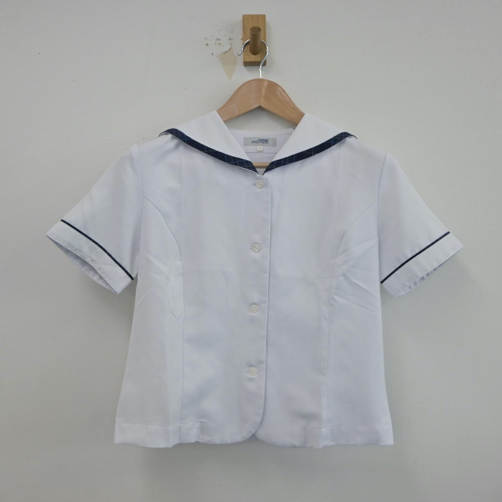 【中古】鹿児島県 樟南高等学校 女子制服 2点（セーラー服・シャツ）sf018822