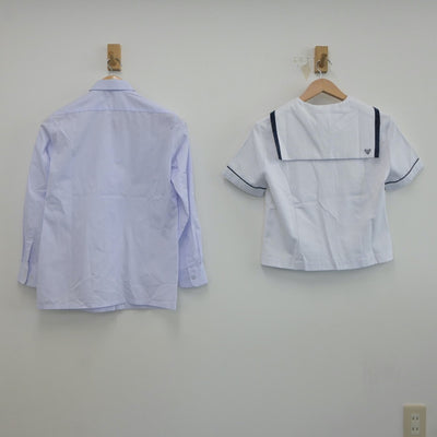 【中古】鹿児島県 樟南高等学校 女子制服 2点（セーラー服・シャツ）sf018822