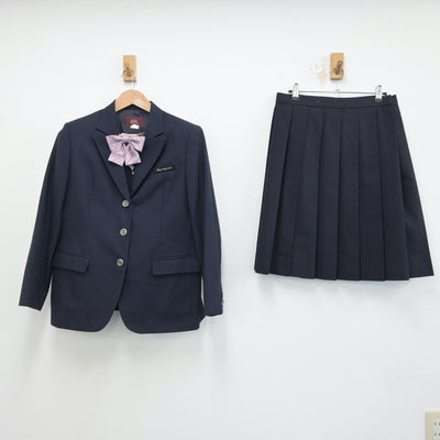 【中古】京都府 京都西山高等学校 女子制服 4点（ブレザー・スカート）sf018825