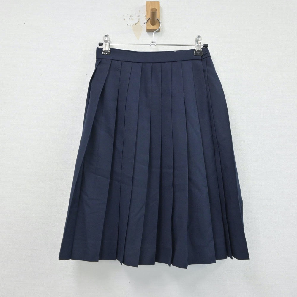 【中古】大分県 駅川中学校 女子制服 3点（セーラー服・スカート）sf018829