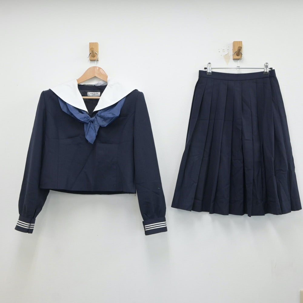 【中古】栃木県 栃木商業高校 女子制服 3点（セーラー服・スカート）sf018833