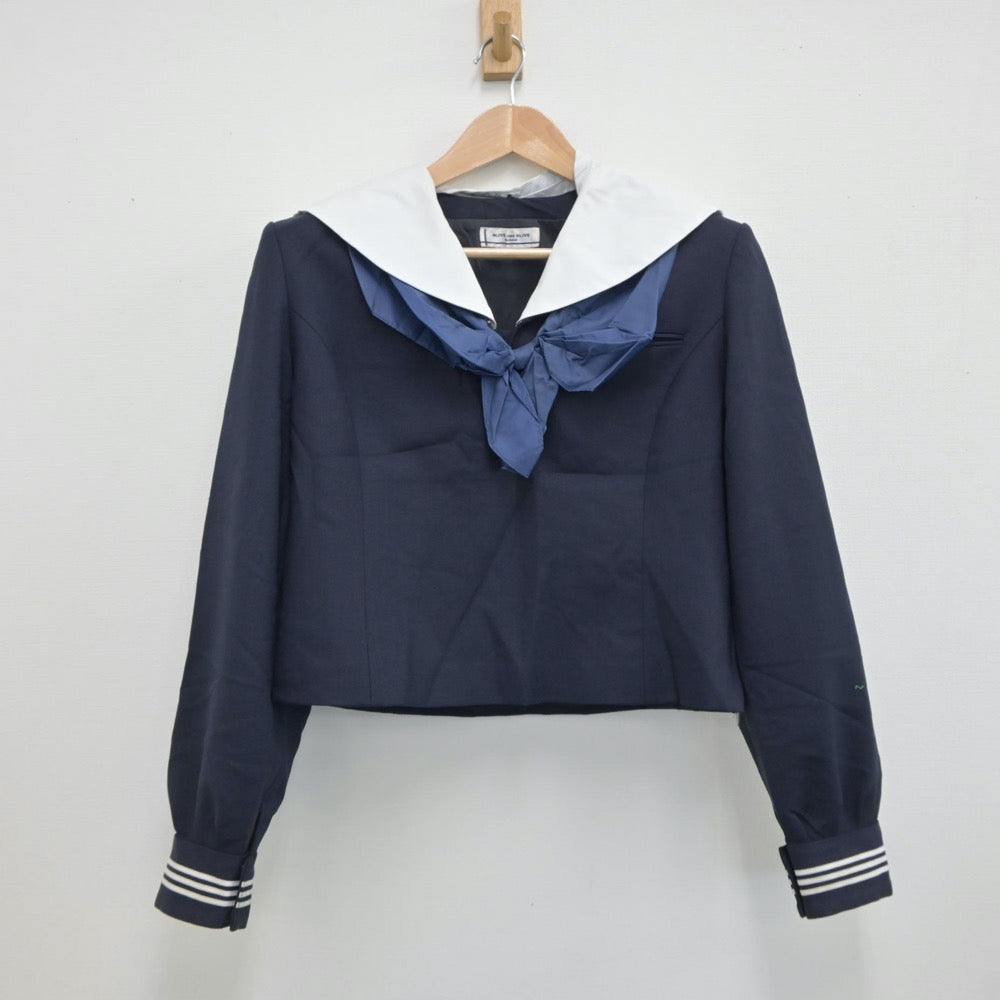 【中古】栃木県 栃木商業高校 女子制服 3点（セーラー服・スカート）sf018833