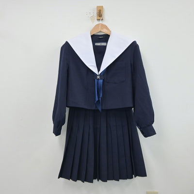 【中古】愛知県 高蔵寺中学校 女子制服 3点（セーラー服・スカート）sf018835