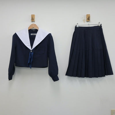 【中古】愛知県 高蔵寺中学校 女子制服 3点（セーラー服・スカート）sf018835