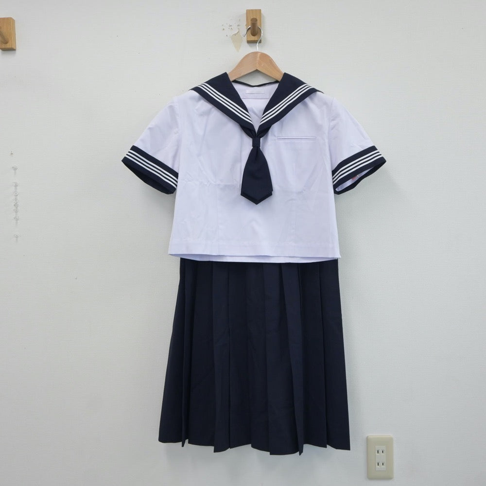 【中古】千葉県 和洋国府台女子高等学校 女子制服 3点（セーラー服・スカート）sf018836