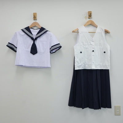 【中古】千葉県 和洋国府台女子高等学校 女子制服 3点（セーラー服・スカート）sf018836