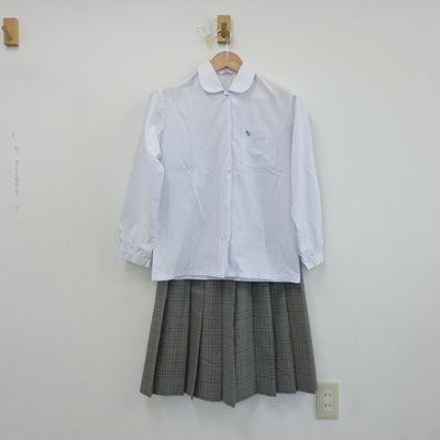 【中古】栃木県 桑中学校 女子制服 2点（シャツ・スカート）sf018840