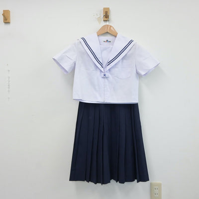 【中古】愛知県 高蔵寺中学校 女子制服 2点（セーラー服・スカート）sf018843