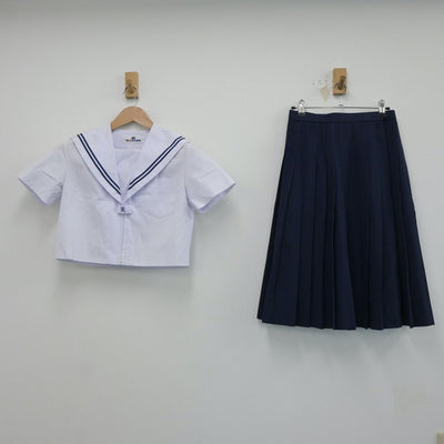 【中古】愛知県 高蔵寺中学校 女子制服 2点（セーラー服・スカート）sf018843