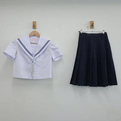 【中古】愛知県 高蔵寺中学校 女子制服 3点（セーラー服・スカート）sf018844