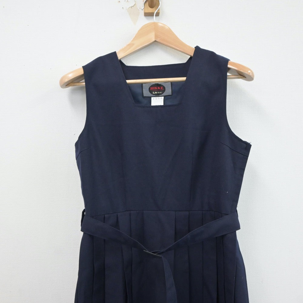 【中古】神奈川県 横浜平沼高等学校 女子制服 2点（ブレザー・ジャンパースカート）sf018845