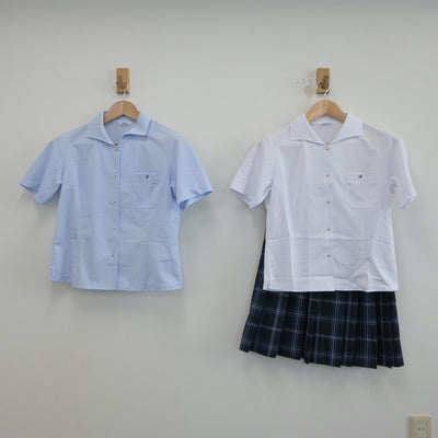 【中古】福岡県 古賀竟成館高等学校 女子制服 3点（シャツ・スカート）sf018847