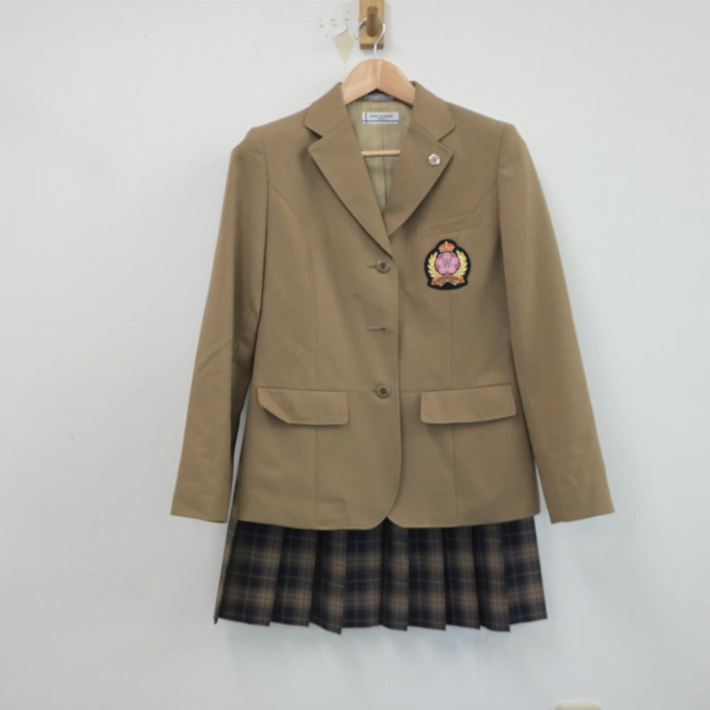 【中古】茨城県 日本ウェルネス高等学校 女子制服 3点（ブレザー・スカート）sf018855