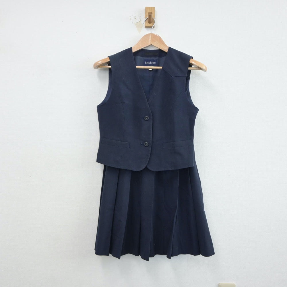 【中古】東京都 白鴎高等学校 女子制服 3点（ベスト・ニットベスト・スカート）sf018859