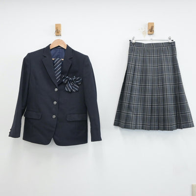 【中古】東京都 小岩高等学校 女子制服 4点（ブレザー・スカート）sf018860