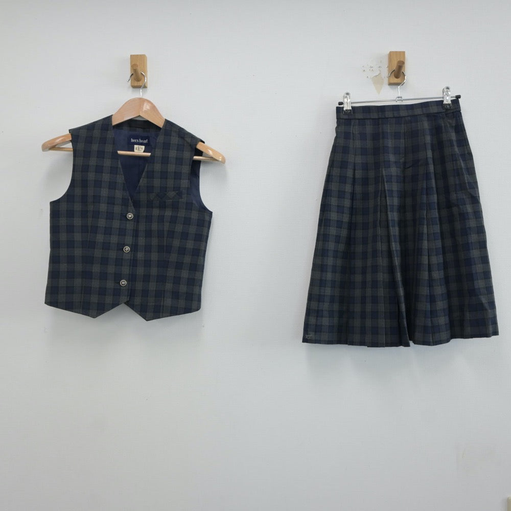 中古制服】群馬県 桐生工業高等学校 女子制服 3点（ベスト