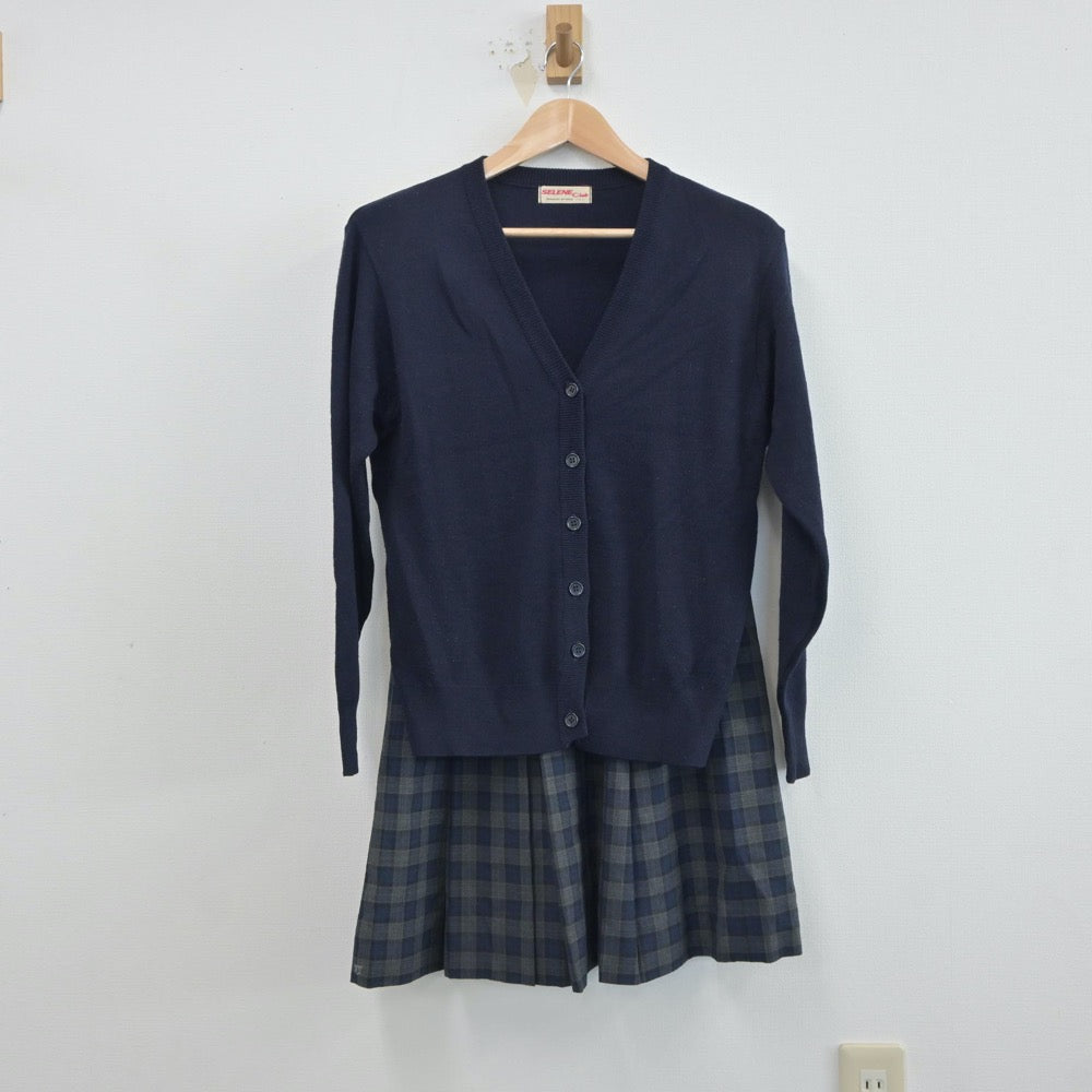 【中古】群馬県 桐生工業高等学校 女子制服 3点（ベスト・ニット・スカート）sf018863