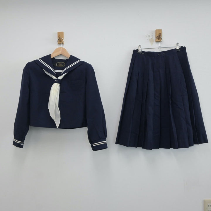 中古制服】群馬県 笠懸中学校 女子制服 3点（セーラー服