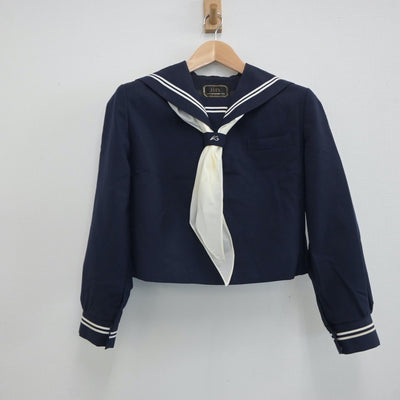 【中古】群馬県 笠懸中学校 女子制服 3点（セーラー服・スカート）sf018864