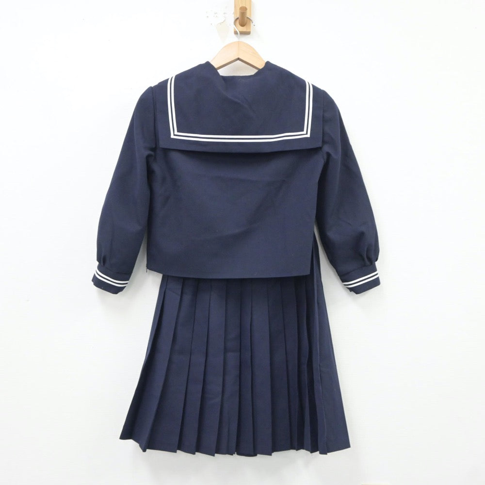 【中古】群馬県 笠懸中学校 女子制服 3点（セーラー服・スカート）sf018865