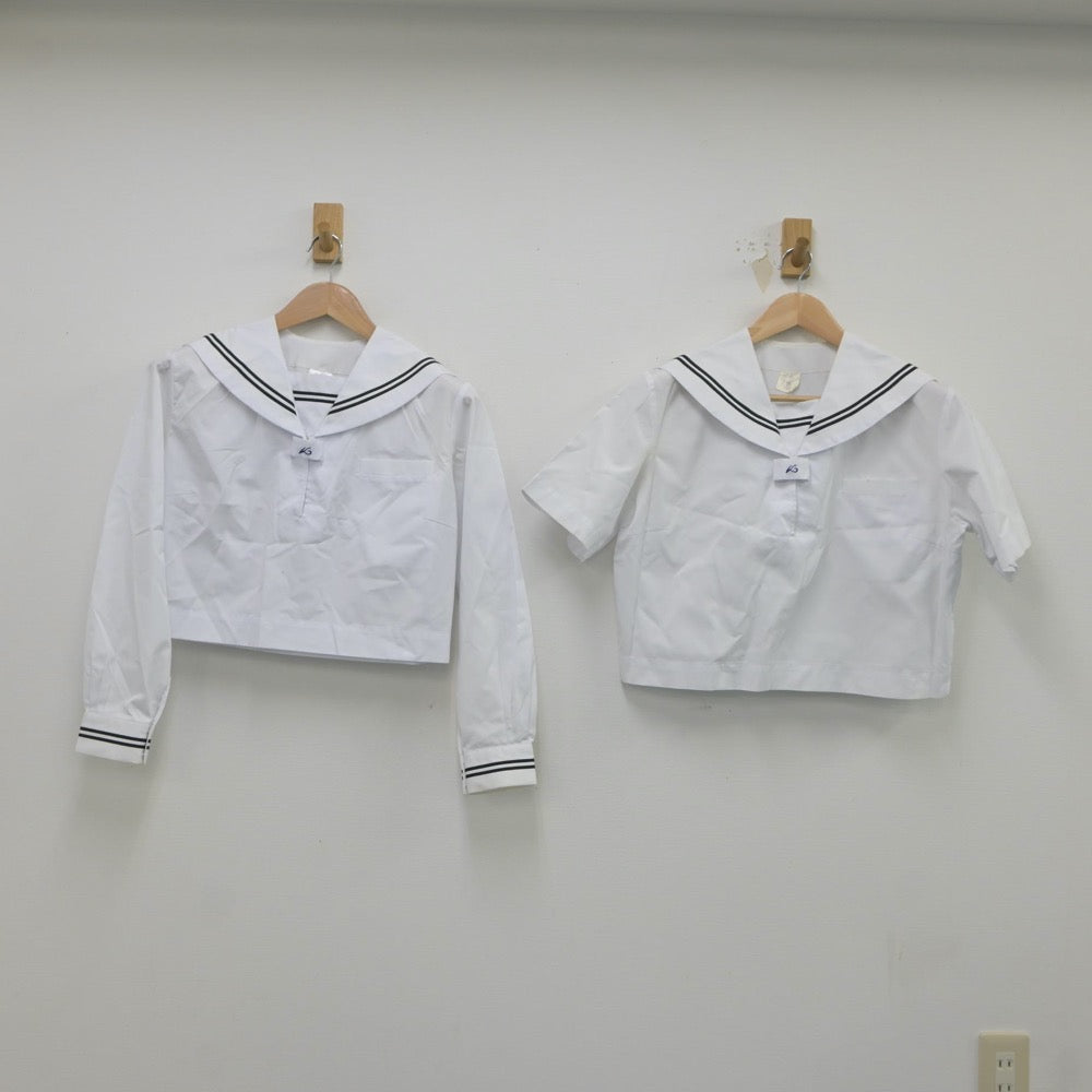 【中古】群馬県 笠懸中学校 女子制服 2点（セーラー服・セーラー服）sf018866