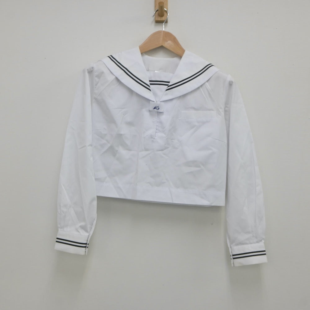 【中古】群馬県 笠懸中学校 女子制服 2点（セーラー服・セーラー服）sf018866