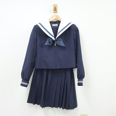 【中古】静岡県 清水第一中学校 女子制服 3点（セーラー服・スカート）sf018875