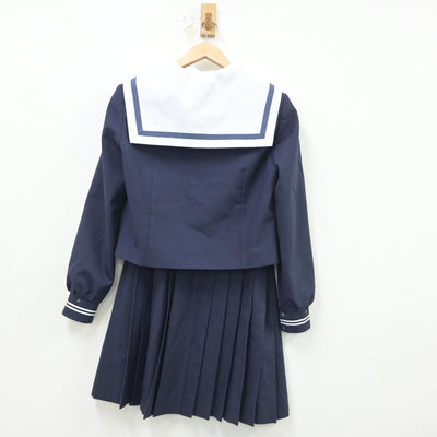 【中古】静岡県 清水第一中学校 女子制服 3点（セーラー服・スカート）sf018876