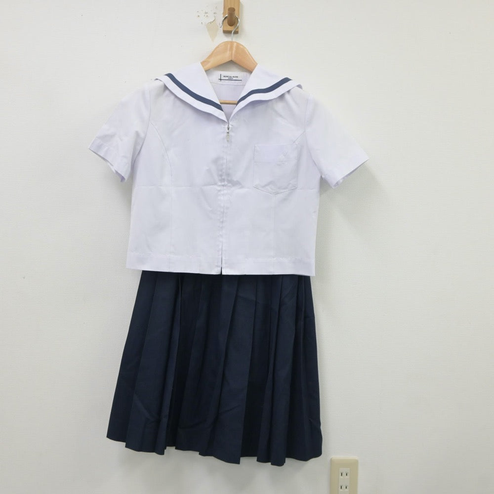 【中古】静岡県 清水第一中学校 女子制服 2点（セーラー服・スカート）sf018878