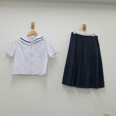 【中古】静岡県 清水第一中学校 女子制服 2点（セーラー服・スカート）sf018878