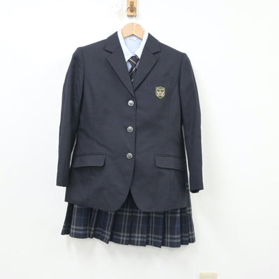 【中古】福岡県 自由ヶ丘高等学校 女子制服 4点（ブレザー・シャツ・スカート）sf018890