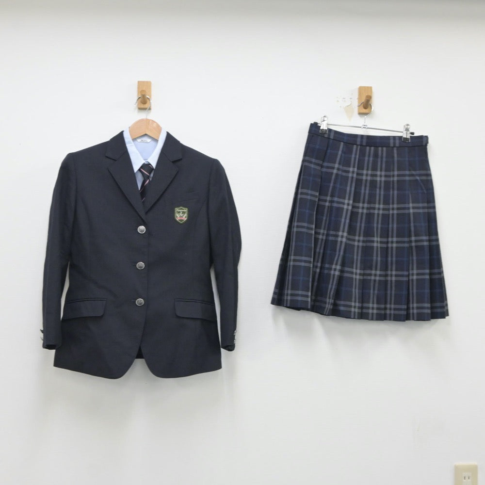 【中古】福岡県 自由ヶ丘高等学校 女子制服 4点（ブレザー・シャツ・スカート）sf018890