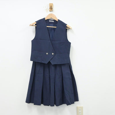 【中古】愛知県 春日井南高等学校 女子制服 4点（ブレザー・ベスト・スカート）sf018897