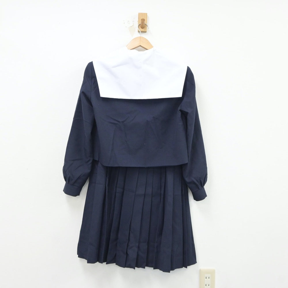 【中古】愛知県 一柳中学校 女子制服 2点（セーラー服・スカート）sf018902