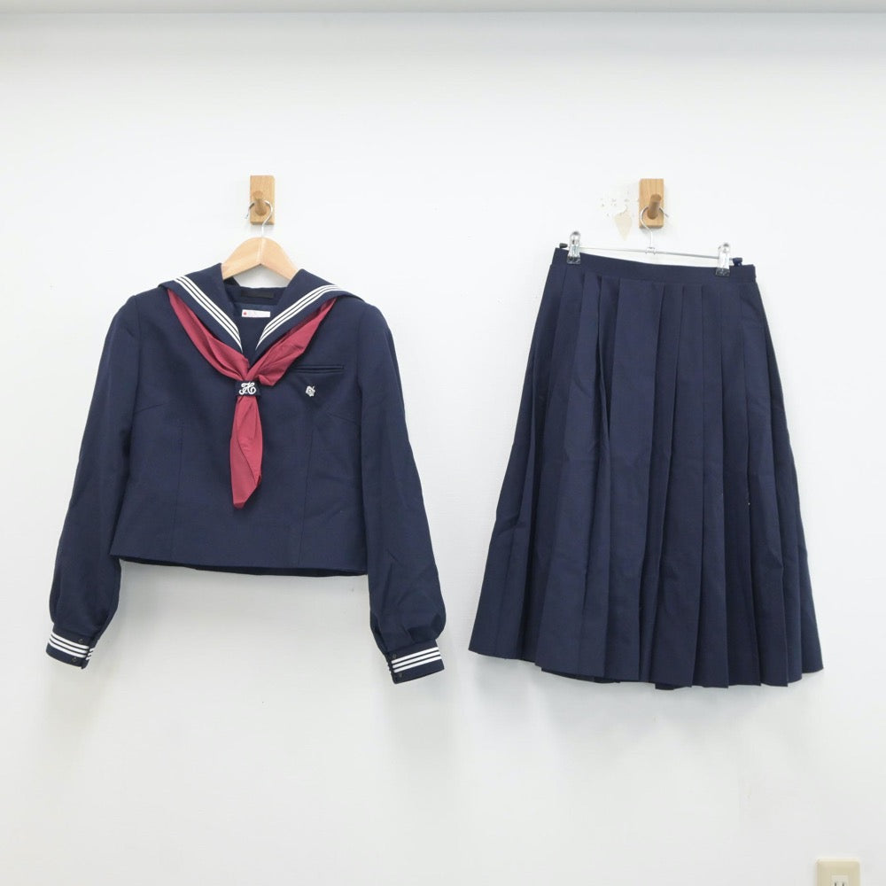 【中古】千葉県 鎌ヶ谷第四中学校 女子制服 2点（セーラー服・スカート）sf018916