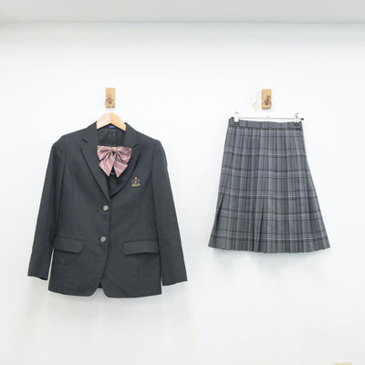 【中古】神奈川県 横浜市立すすき野中学校 女子制服 3点（ブレザー・スカート）sf018921