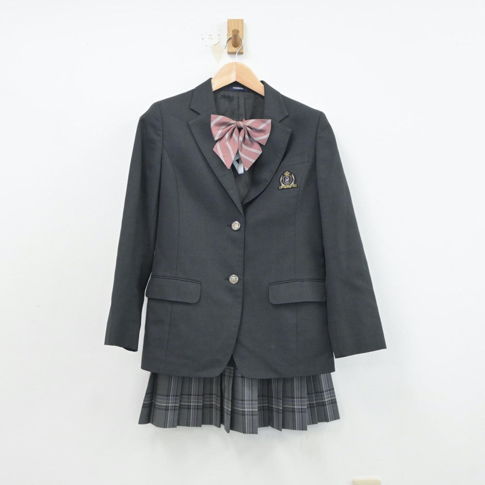 【中古】神奈川県 横浜市立すすき野中学校 女子制服 3点（ブレザー・スカート）sf018922