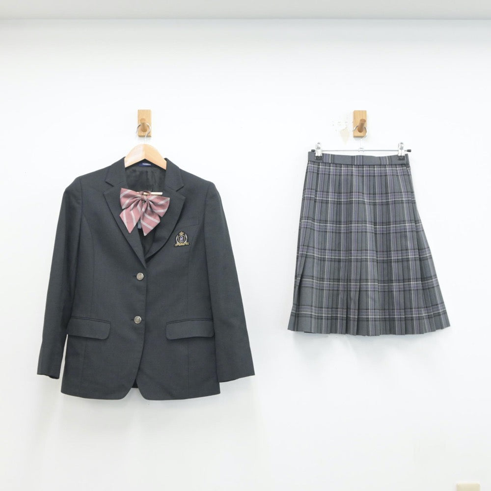 【中古】神奈川県 横浜市立すすき野中学校 女子制服 3点（ブレザー・スカート）sf018922