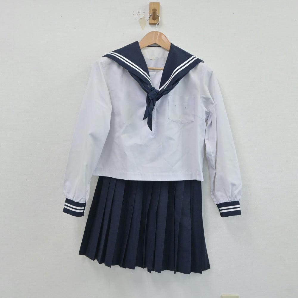 【中古】香川県 香川県立坂出高等学校 女子制服 3点（セーラー服・スカート）sf018925