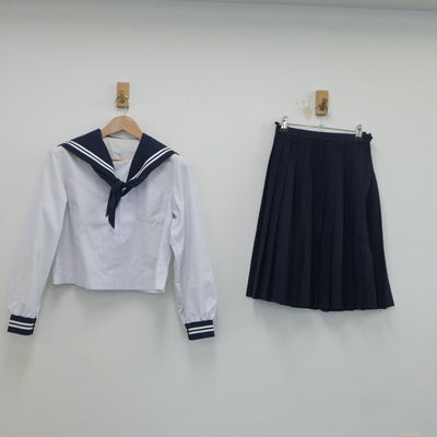 【中古】香川県 香川県立坂出高等学校 女子制服 3点（セーラー服・スカート）sf018925