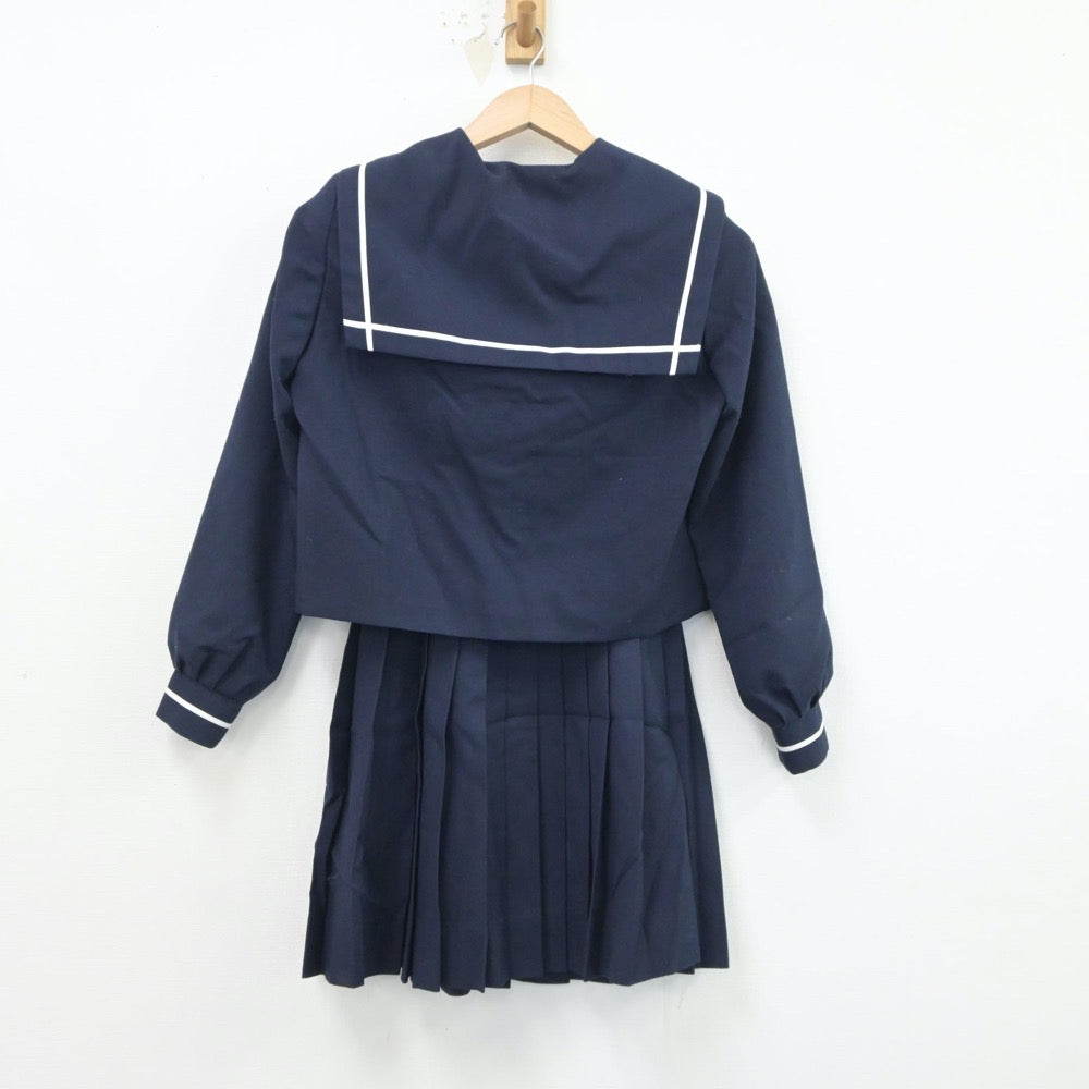 中古制服】鳥取県 桜ヶ丘中学校 女子制服 2点（セーラー服・スカート 