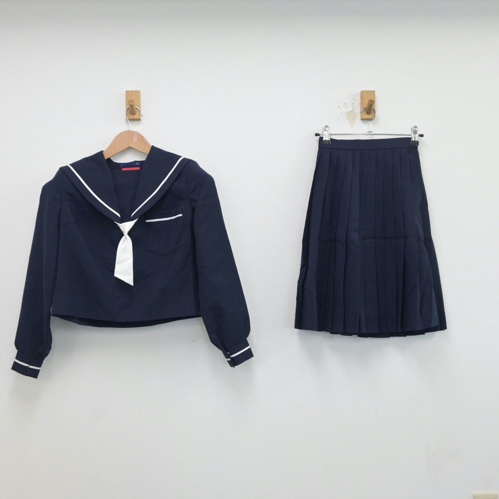 中古制服】鳥取県 桜ヶ丘中学校 女子制服 2点（セーラー服