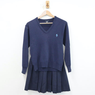 【中古】神奈川県 相模女子大学高等部 女子制服 3点（ブレザー・ニット・スカート）sf018936