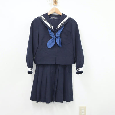 【中古】福島県 郡山市立郡山第六中学校 女子制服 3点（セーラー服・スカート）sf018942