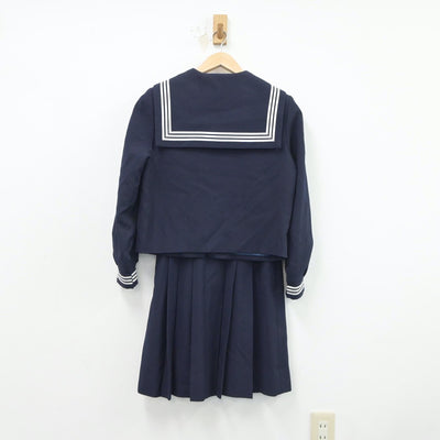 【中古】福島県 郡山市立郡山第六中学校 女子制服 3点（セーラー服・スカート）sf018942