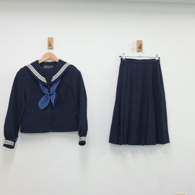 【中古】福島県 郡山市立郡山第六中学校 女子制服 3点（セーラー服・スカート）sf018942