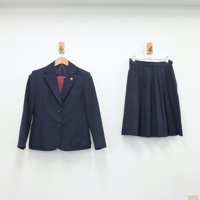 【中古】兵庫県 神戸市立葺合高等学校 女子制服 4点（ブレザー・ニット・スカート）sf018952