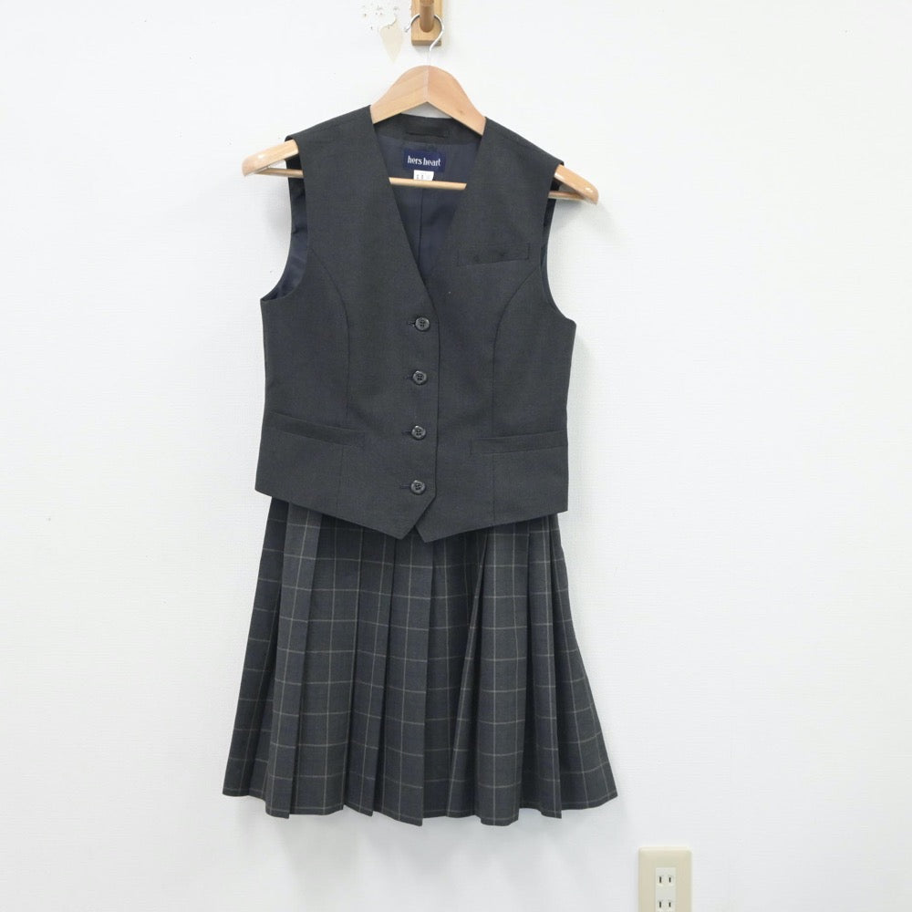 【中古】岩手県 岩手県立北上翔南高等学校 女子制服 2点（ベスト・スカート）sf018955