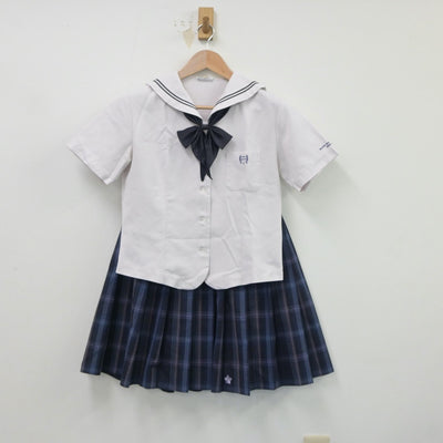 【中古】埼玉県 秋草学園高等学校 女子制服 3点（セーラー服・スカート）sf018960