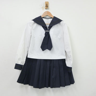 【中古】埼玉県 さいたま市立浦和高等学校 女子制服 5点（セーラー服・セーラー服・スカート）sf018965